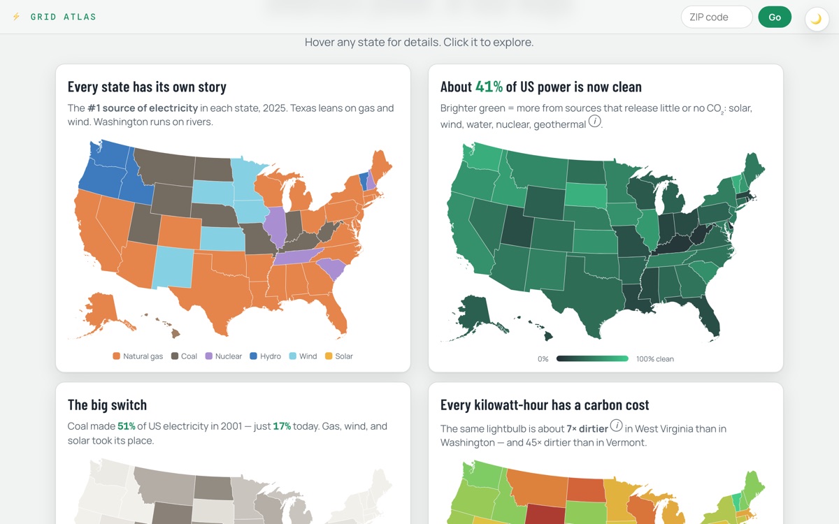 Grid Atlas — US electricity maps